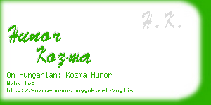 hunor kozma business card